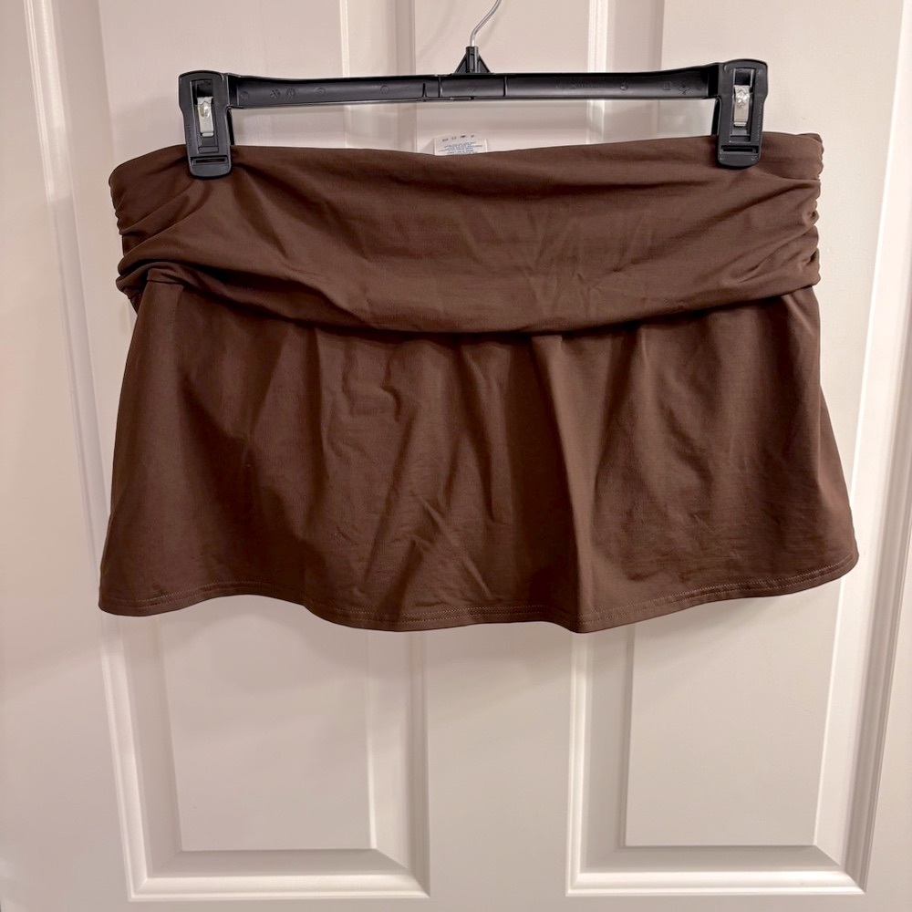 Lands’ End Brown Women's Mini Swim Skirt - Picture 6 of 6